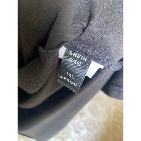 Shein Curve High Low Dress Black Casual Summer Wedding Boho Comfy Feminine Party - Picture 7 of 7